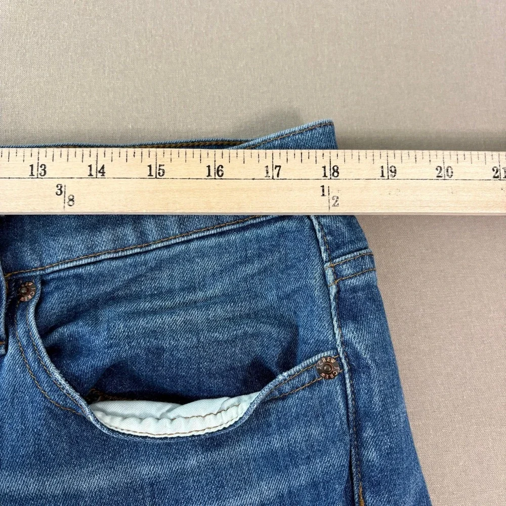 J. Crew Slim Broken In Boyfriend Jeans Womens Size 32P Blue Denim High Rise